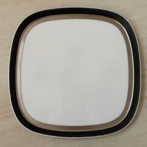 Sango Quadrille Black Satin 8” Salad Plate 7017 Japan Champagne Gold Trim